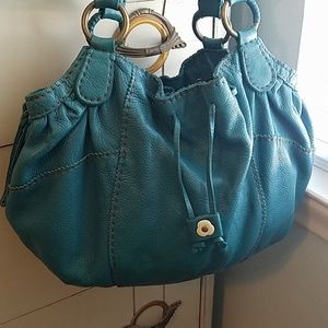 Lucky Brand teal leather purse